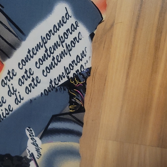 Vintage Remnant Fabric 80s novelty print As Is - Picture 11 of 15